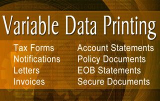 variable data printing, personalized mailings, third party invoicing, mass mailings, direct mailings, postcard mailings, custom data driven mailings, data driven direct mail, vdp, vdi, bulk certified mail services, bulk certified mailing